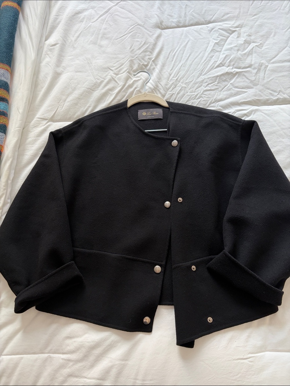 Loro Piana Black Snap-Front Women's Jacket
